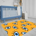 thumbnail image 1 of Accent Rug, Small Rug, Custom Rugs, Evil Eye Rug, Indoor Rugs, Eye Rug, Runner Rug, Modern Rug, Non-Slip Carpet Rugs, Yellow Rug, Home Decor, 3.3'x5' - 100x150 cm, 1 of 6