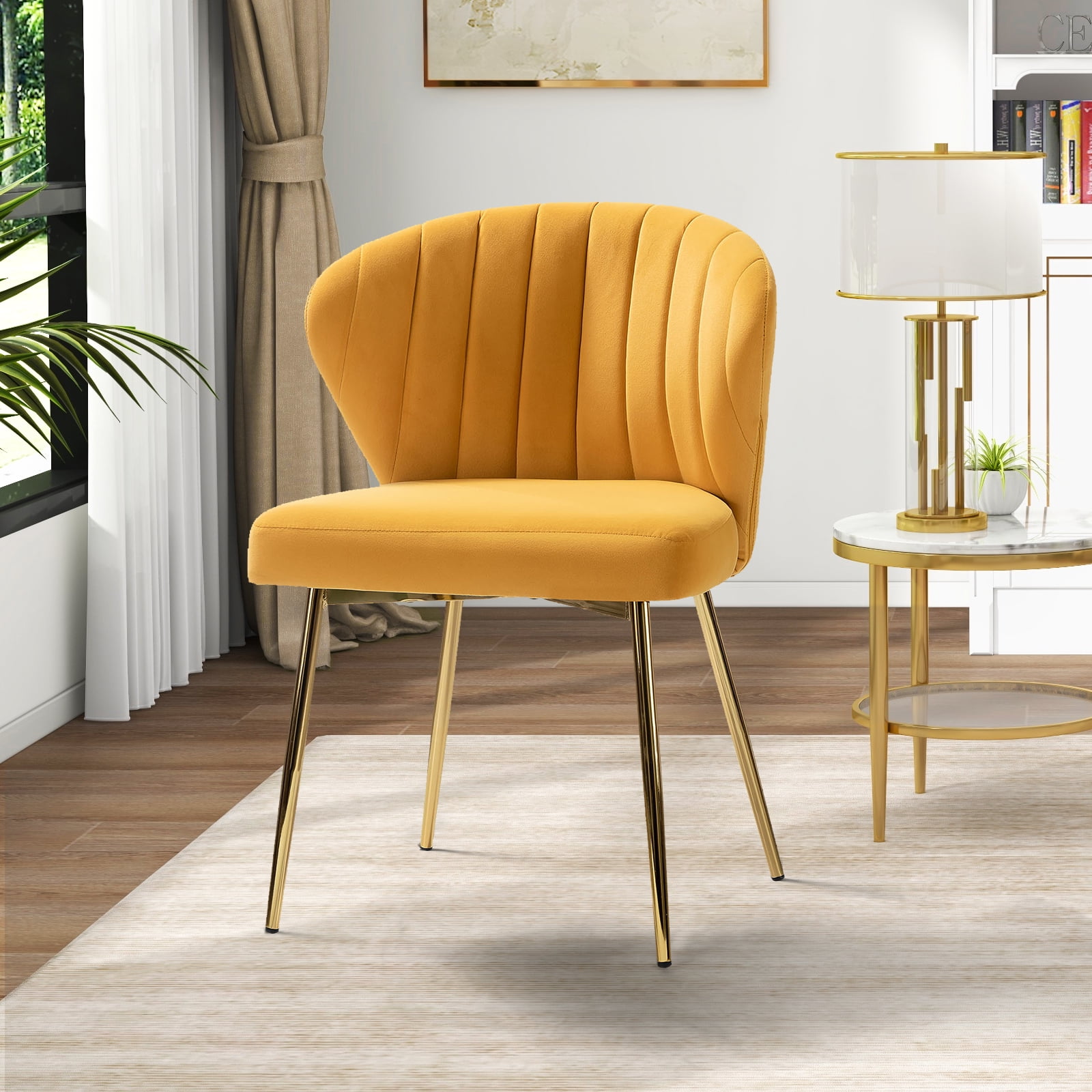 Gold side online chair