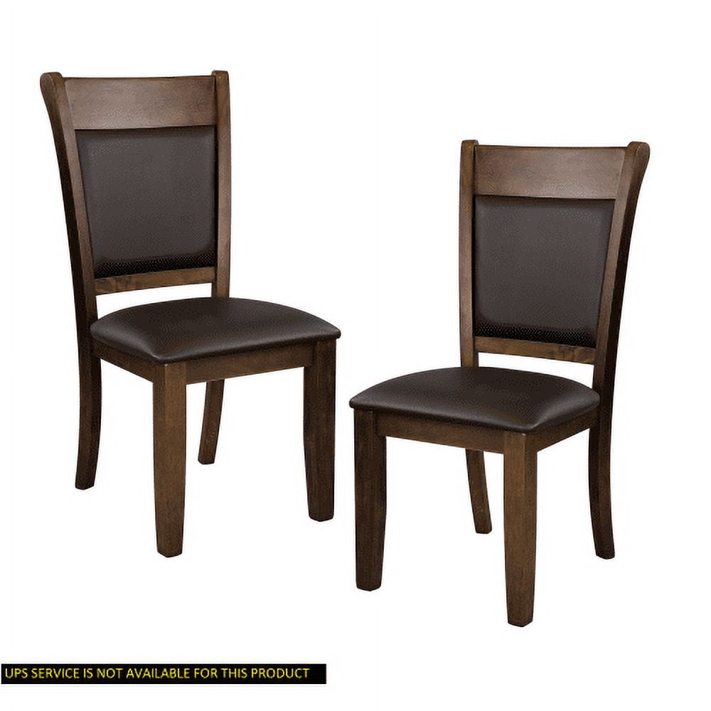 Accent Side Chair, set of 2, Modern Dining Chairs, Wood Chairs for Living Room, Dining Room, 2pc Upholstered Seat Back Casual Dining Room Furniture, Rustic Brown