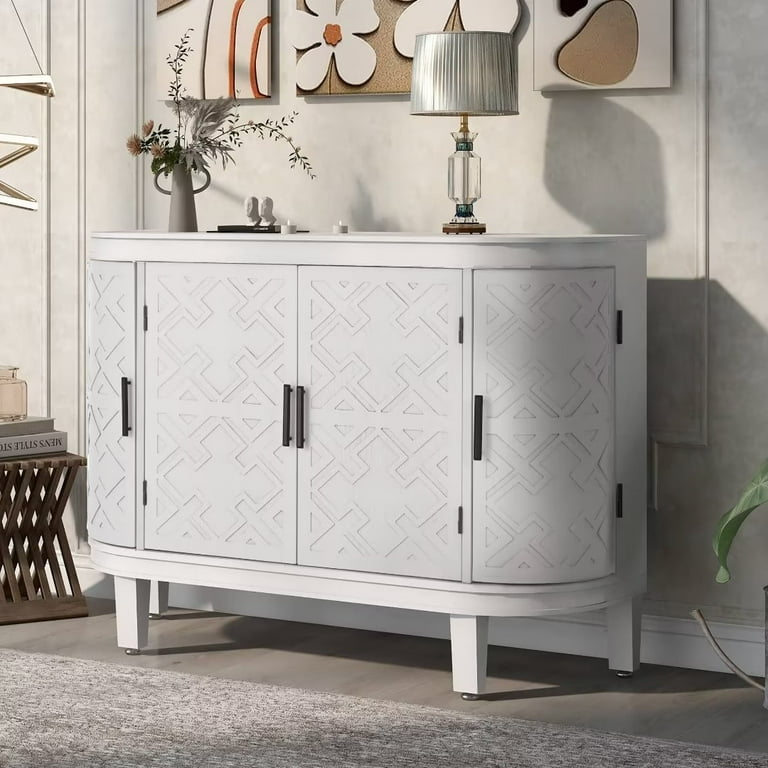 Accent Storage Cabinet Vintage Sideboard Wooden Cabinet with
