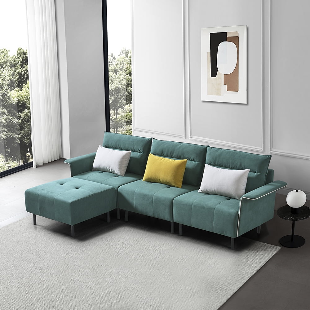 Mid century modern l shaped sales sectional
