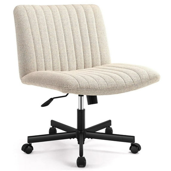 Accent Swivel Chair, Criss Cross Chair, Armless Desk Chair With Wheels ...