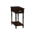thumbnail image 1 of Accent Table - 2 Tier - Side Table - Narrow - Storage Drawer - Brown Veneer, 1 of 4