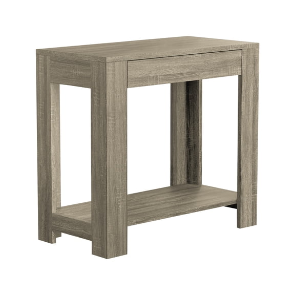 Safdie & Co. 24"L 1-Drawer 1-Shelf Accent Table in Dark Taupe