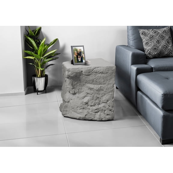 Accent Table, 25"H, Indoor Or Outdoor, Side Table, Nightstand, End, Bedroom, Living Room, Grey, Contemporary, Modern