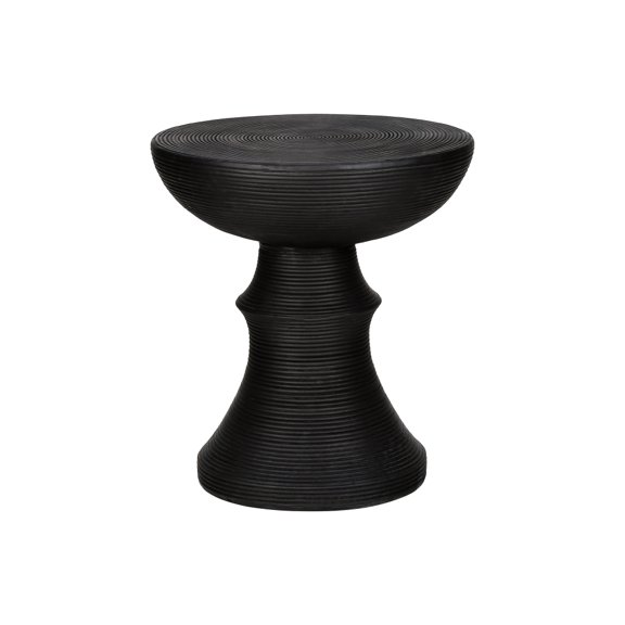 Accent Table, 25"h, Indoor Or Outdoor, Side Table, End, Bedroom, Living Room, Nightstand, Round, Black, Contemporary, Modern