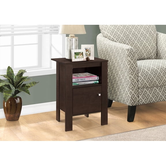 Accent Table - Brown Laminate, Ample Storage, Stable Legs