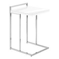 thumbnail image 1 of Accent Table C-shaped End Side Snack Bedroom Metal Glossy White, 1 of 11