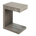 thumbnail image 1 of Accent Table C-shaped End Side Snack Living Room Bedroom Laminate Brown, 1 of 5
