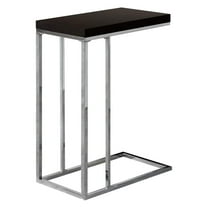 Monarch ACCENT TABLE - CAPPUCCINO WITH CHROME METAL