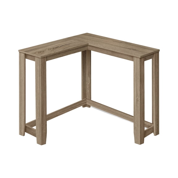 Accent Table, Console, Entryway, Narrow, Corner, Living Room, Bedroom, Brown Laminate, Contemporary, Modern - Particle Board Taupe - Two-Tier Design - Entryway & Hallway Use - Modern Home Accent