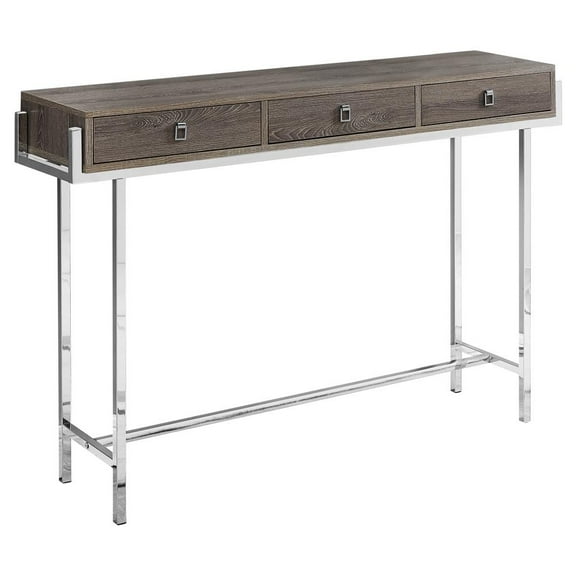 Accent Table Console Entryway Narrow Sofa Bedroom Metal Brown