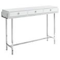 thumbnail image 1 of Accent Table Console Entryway Narrow Sofa Bedroom Metal Glossy White, 1 of 5