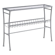 Accent Table Console Entryway Narrow Sofa Bedroom Metal Silver