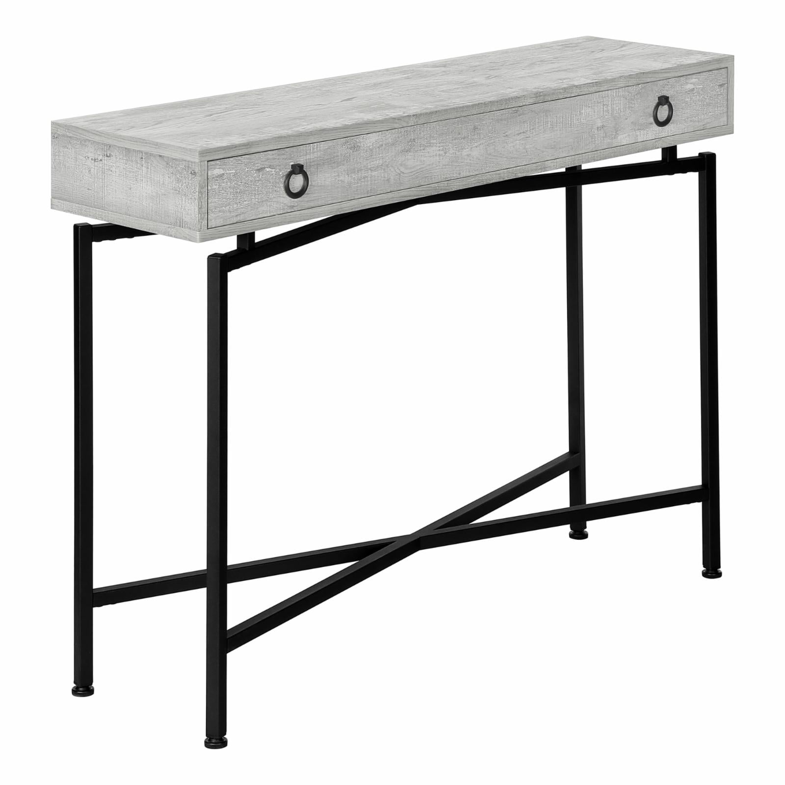 Accent Table, Console, Entryway, Narrow, Sofa, Storage Drawer, Living Room, Bedroom, Metal