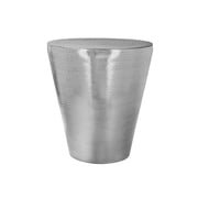 Accent Table, Drum, Side, End, Nightstand, Lamp, Living Room, Bedroom, Chrome Metal, Contemporary, Modern