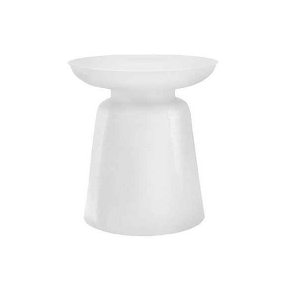 Monarch Accent Table, Drum, Side, End, Nightstand, Lamp, Living Room, Bedroom, White