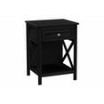 thumbnail image 1 of Accent Table - End - Side - 2 Tier - Nightstand - Black - Lamp - Storage, 1 of 4