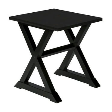Accent Table - End - Side Table - Square - Nightstand - Black Veneer