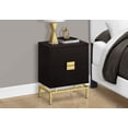 thumbnail image 1 of Accent Table, Side, End, Nightstand, Lamp, Storage Drawer, Living Room, Bedroom, Metal, Laminate, Brown, Gold, Contemporary, Modern, 1 of 7