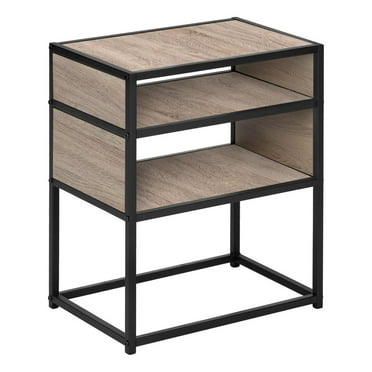 Accent Table Side End Nightstand Lamp Living Room Bedroom Metal Brown