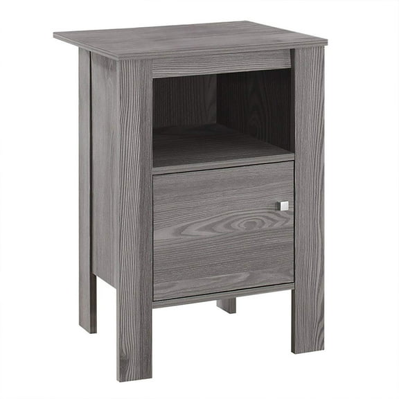 Accent Table Side End Nightstand Lamp Storage Bedroom Laminate Grey