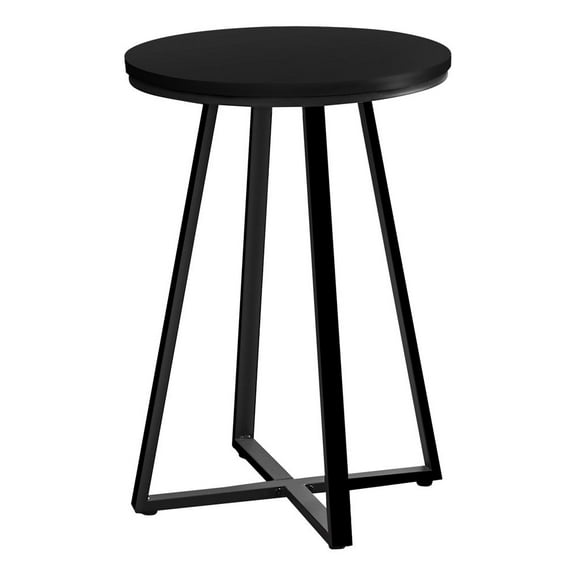 Accent Table Side Round End Nightstand Lamp Bedroom Metal Black