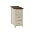 thumbnail image 1 of Accent Table, End, Side Table, Nightstand, Narrow, Bedroom, Storage Drawer, Lamp, Brown Veneer, Antique White Veneer, 1 of 5