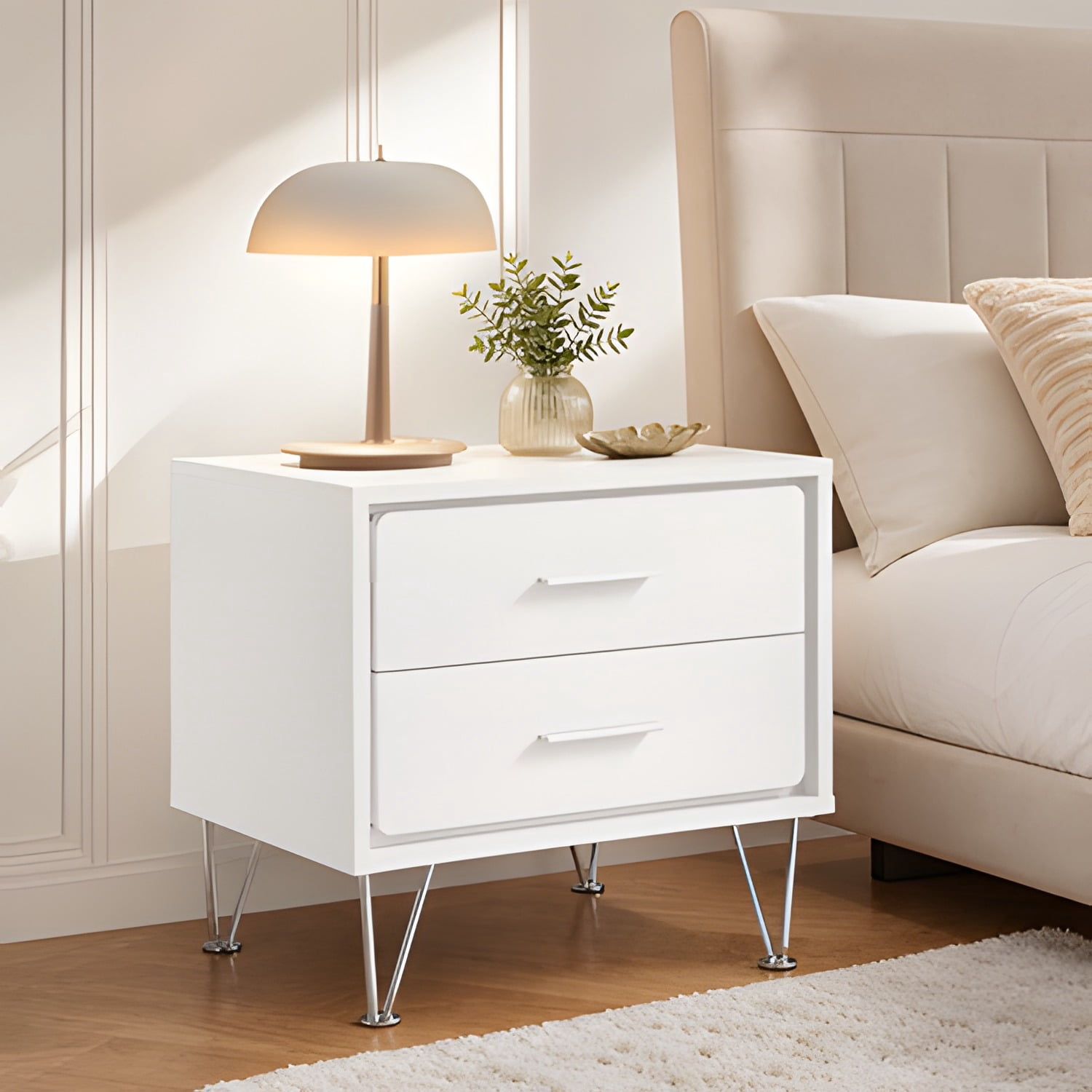 Accent Table White Finish