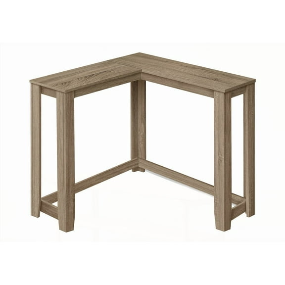 Accent Table with Corner Design | Brown Laminate | Modern Living Room/Bedroom