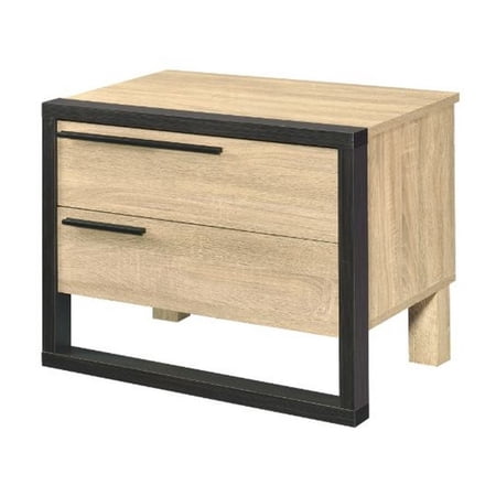 Accent Table with a Pull Out Tray and 2 Storage Drawers Brown and Black