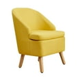 thumbnail image 1 of Accent Upholstered Club Cute Yellow Tub Chairs with Barrel Style, Comfortable Round Side Sofa Chair Sitting Sofa Chair for Living Room Bedroom Small Spaces, 1 of 4