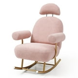 Accent Upholstered Rocking Chair, Modern Rocker Glider Chair for Kids ...