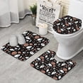 thumbnail image 1 of Accented Spooky Halloween Pattern Bathroom Rugs Sets 3 Piece,Toilet Cover Set,Absorbent Non Slip Bathroom Mats Sets with U-Shaped Contour Rug Toilet Rug Set, 1 of 5