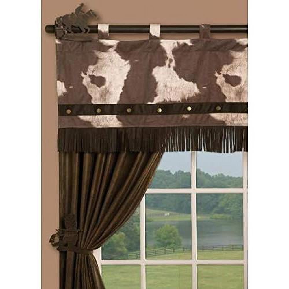 Accents Faux Cowhide Fringed Valance