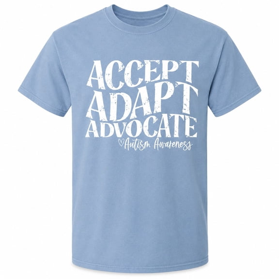 Accept Adapt Advocate Autism Awareness Graphic T-Shirt, Unisex Classic Fit