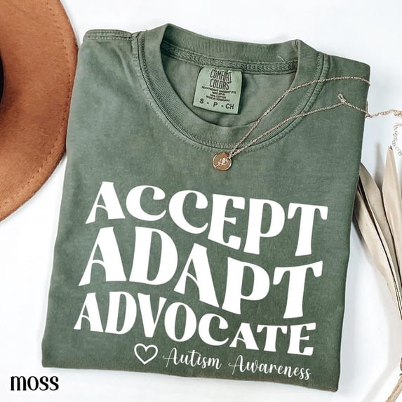 Accept Adapt Advocate Autism Awareness Shirt Neurodiversity Inclusion ...