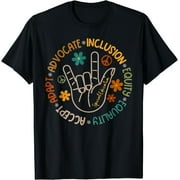 Accept Adapt Advocate Inclusion Equity Equality T-Shirt