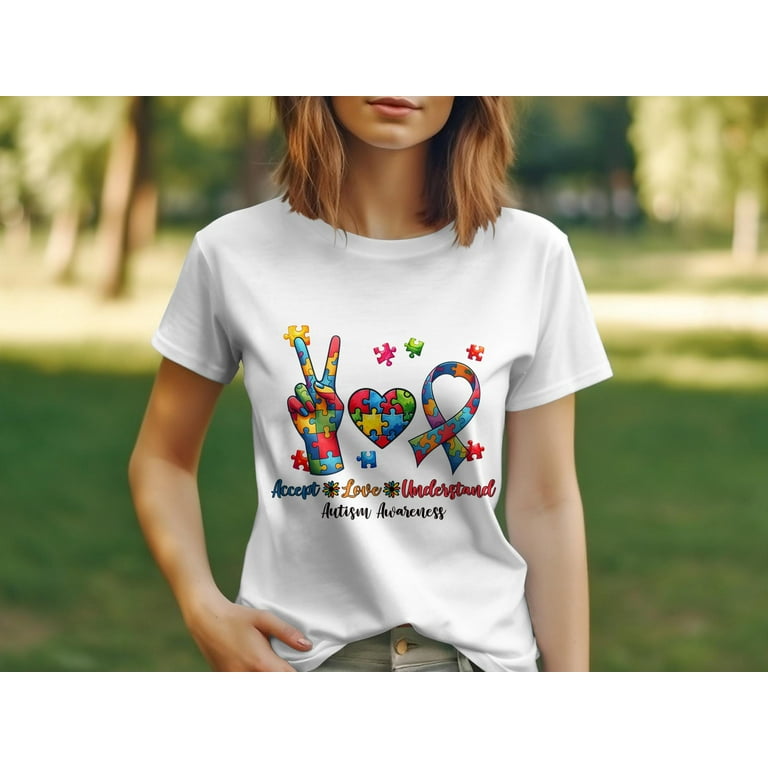 Love Autism Love Shirt Autism Awareness T-Shirt Gift