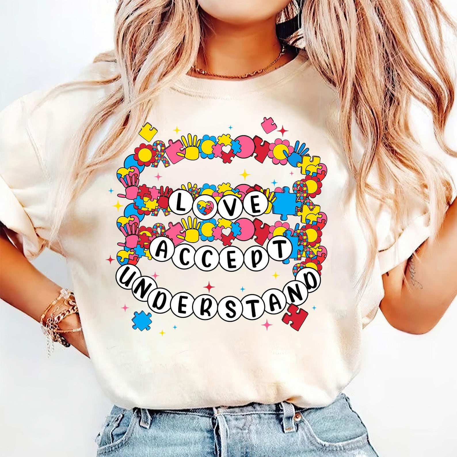 Accept Love Understand Autism T-Shirt, Autism Awareness Tee, Autism ...