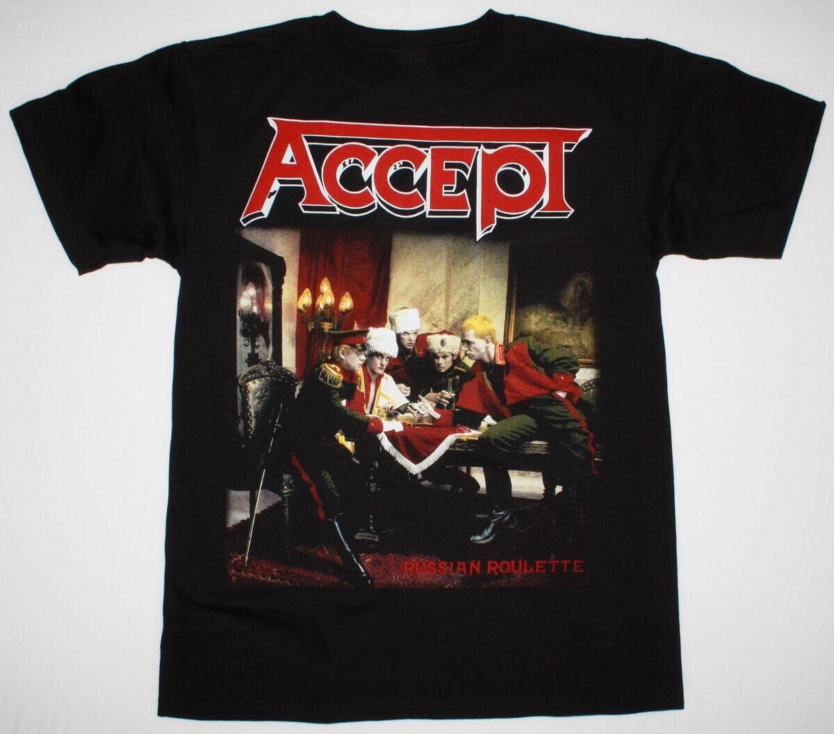 Accept Russian Roulette Band black Black Gift Fan Men All size Shirt