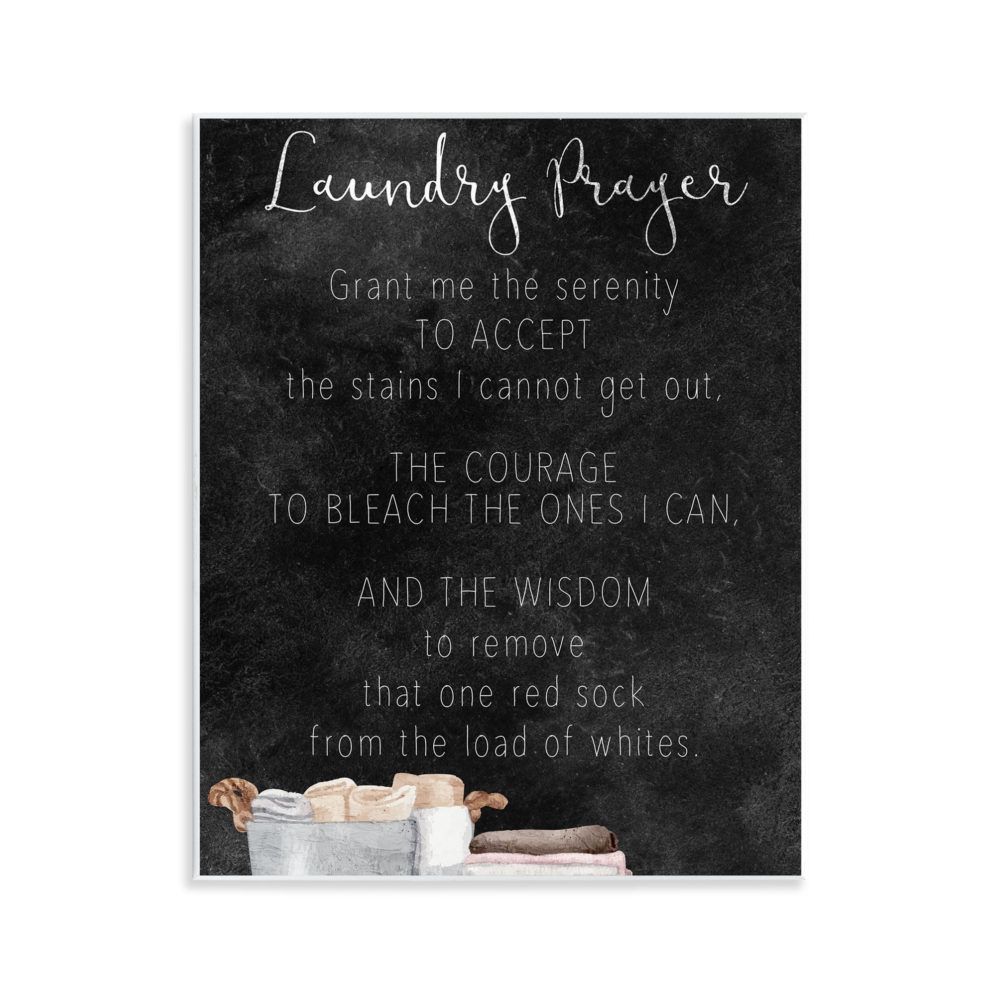 Accept The Stains Laundry Prayer Wall Plaque Art, design by Kim Allen