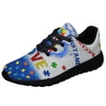 thumbnail image 1 of Accept Understand Love Autism Shoes Sneakers for Women Men Black Size 6, 1 of 7