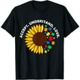 thumbnail image 1 of Accept Understand Love Inspirational Autism Awareness Gift T-Shirt, 1 of 4