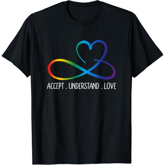 Accept Understand Love Neurodiversity Infinity Autism T-Shirt