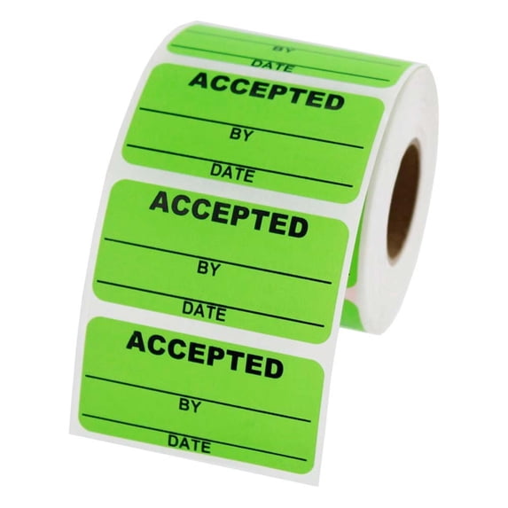 Accepted Inventory Labels 2" x 1"