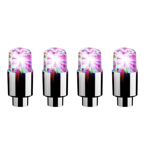 Accesorios Para Motos,Accesorios Para Bicicletas,4pcs Led Wheel Light Waterproof Luminous Car Tire Caps Vibration For Most Cars, Trucks,Suvs.(Multicolor)