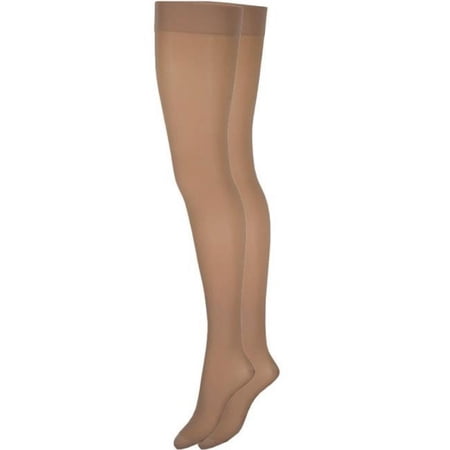 Access 20-30 mmHg Unisex Open Toe Thigh Highs, Black, Small and Short