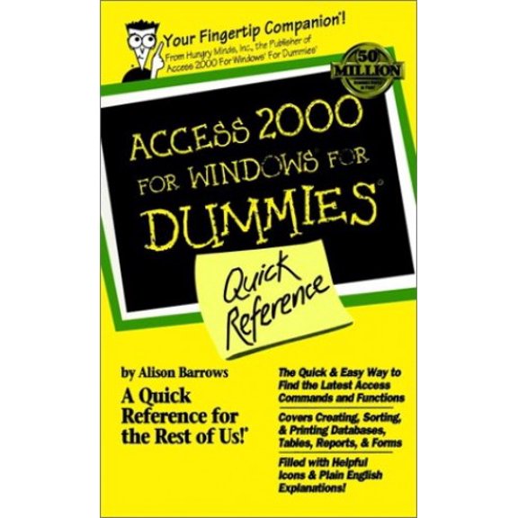 Pre-Owned Access 2000 for Windows For Dummies Quick Reference (Paperback) 0764504452 9780764504457