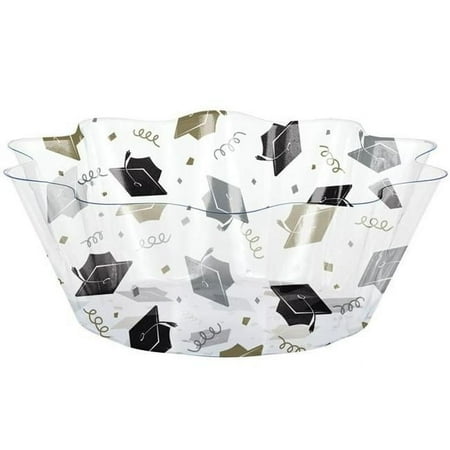Access 8 in. Fluted Grad Bowl, Black, Gold & Silver